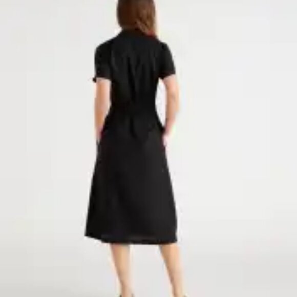 100% European Linen Button Front Dress - Picture 3 of 4